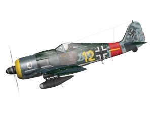 focke wulf - fw190 a8 - yellow 12 3D Модель