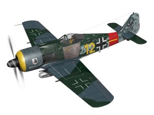 focke wulf - fw190 a8 - yellow 12 3D Модель