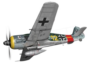 focke wulf - fw190 a8 - yellow 12 3D Модель