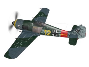 focke wulf - fw190 a8 - yellow 12 3D Модель