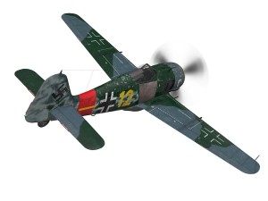 focke wulf - fw190 a8 - yellow 12 3D Модель