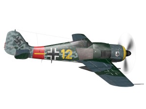 focke wulf - fw190 a8 - yellow 12 3D Модель