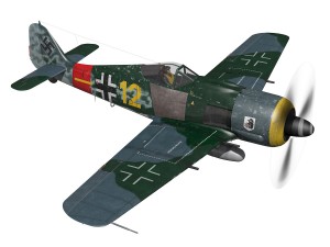 focke wulf - fw190 a8 - yellow 12 3D Модель