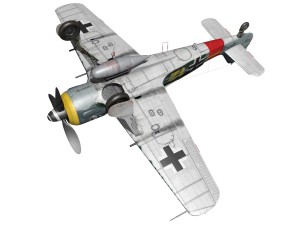 focke wulf - fw190 a8 - yellow 12 3D Модель