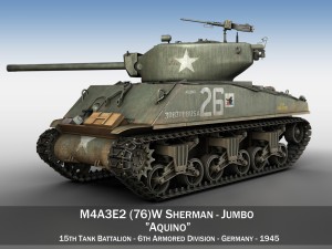 m4a3e2 - sherman jumbo - aquino 3D Model