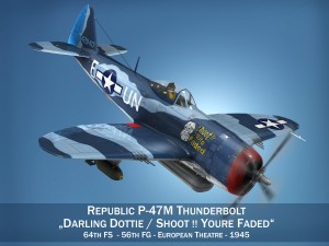 republic p-47m thunderbolt - darling dottie 3D Model
