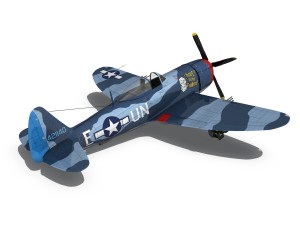 republic p-47m thunderbolt - darling dottie 3D Model