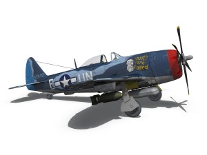 republic p-47m thunderbolt - darling dottie 3D Model