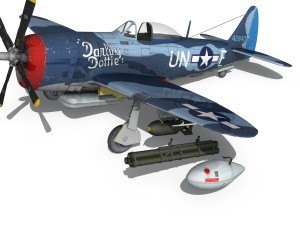 republic p-47m thunderbolt - darling dottie 3D Model