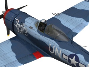 republic p-47m thunderbolt - darling dottie 3D Model