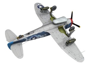republic p-47m thunderbolt - darling dottie 3D Model