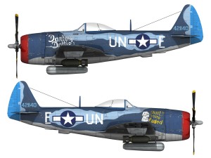 republic p-47m thunderbolt - darling dottie 3D Model