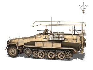 sdkfz 251-3 ausfb - communications vehicle - 15p 3D Model
