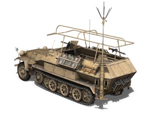sdkfz 251-3 ausfb - communications vehicle - 15p 3D Model