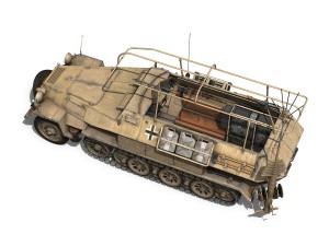sdkfz 251-3 ausfb - communications vehicle - 15p 3D Model