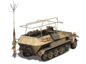 sdkfz 251-3 ausfb - communications vehicle - 15p 3D Model