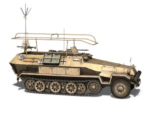 sdkfz 251-3 ausfb - communications vehicle - 15p 3D Model