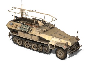 sdkfz 251-3 ausfb - communications vehicle - 15p 3D Model