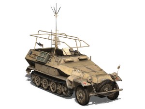 sdkfz 251-3 ausfb - communications vehicle - 15p 3D Model