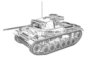 pzkpfw iii - panzer 3 - ausfl - 223 Modelo 3D