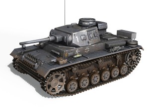 pzkpfw iii - panzer 3 - ausfj - 1k 3D 모델