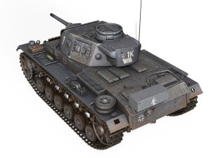 pzkpfw iii - panzer 3 - ausfj - 1k 3D 모델