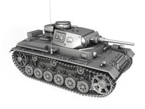 pzkpfw iii - panzer 3 - ausfj - 1k 3D 모델