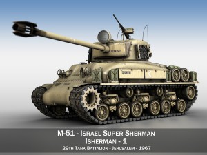m51 - israel super sherman - 1 3D Model