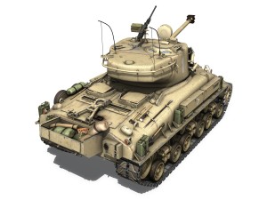 m51 - israel super sherman - 1 Modèle 3D