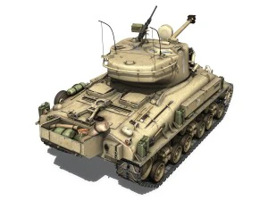 m51 - israel super sherman - 1 3D Model
