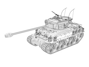 m51 - israel super sherman - 1 Modèle 3D
