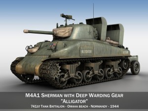 m4a1 sherman - alligator Modelo 3D