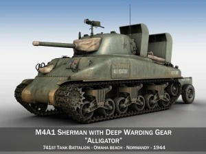 m4a1 Sherman - Alligator 3D Modell