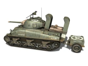 m4a1 sherman - alligator 3D Model