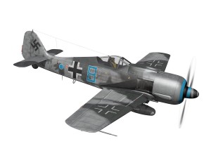 focke wulf - fw190 a8 - blue 8 3D Model