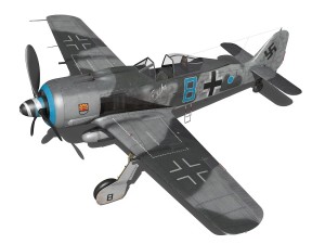 focke wulf - fw190 a8 - blue 8 3D Model