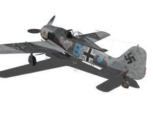 focke wulf - fw190 a8 - blue 8 3D Model