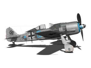 focke wulf - fw190 a8 - blue 8 3D Model