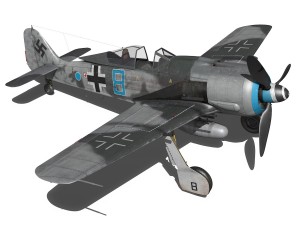 focke wulf - fw190 a8 - blue 8 3D Model