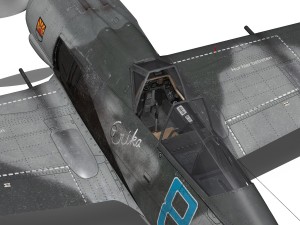 focke wulf - fw190 a8 - blue 8 3D Model