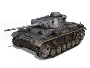 pzkpfw iii - panzer 3 - ausfm - 513 3D Model