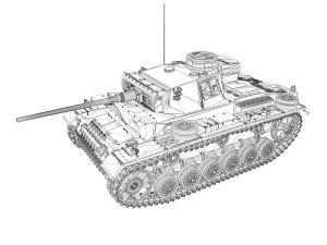 pzkpfw iii - panzer 3 - ausfm - 513 3D Model