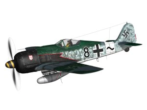 focke wulf - fw190 a8 - black 8 3D Model
