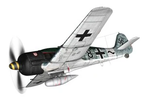 focke wulf - fw190 a8 - black 8 3D Model