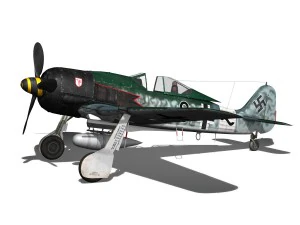 focke wulf - fw190 a8 - black 8 3D Model