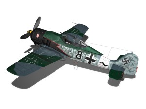 focke wulf - fw190 a8 - black 8 Modelo 3D