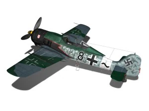 focke wulf - fw190 a8 - black 8 3D Model