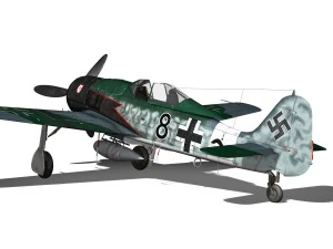 focke wulf - fw190 a8 - black 8 3D Model