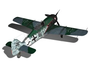 focke wulf - fw190 a8 - black 8 3D Model