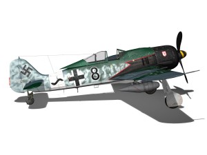 focke wulf - fw190 a8 - black 8 Modelo 3D